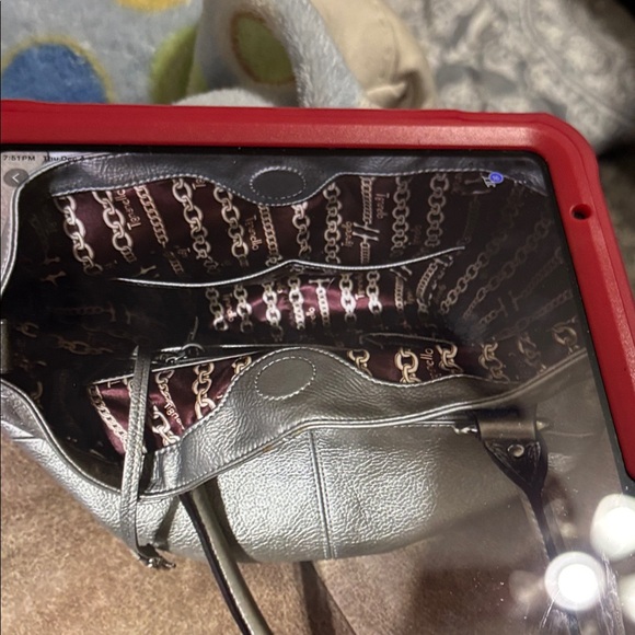 Tignanello Metallic Gray Shoulder Bag, very gently used, taken care of - Picture 5 of 7